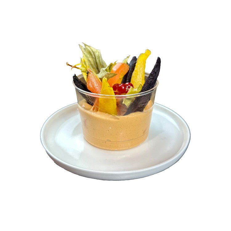 HOUMOUS DE LENTILLES CORAIL ET CAROTTES ROTIES AU CUMIN