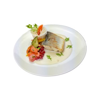 FILET DE BAR GRILLE SAUCE CHAMPAGNE