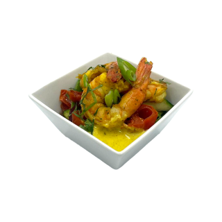 TIMBALE DE CREVETTES AU LAIT DE COCO ET CITRONNELLE