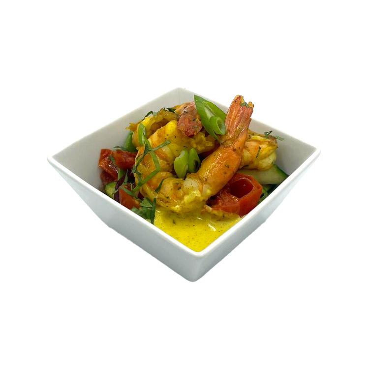 TIMBALE DE CREVETTES AU LAIT DE COCO ET CITRONNELLE