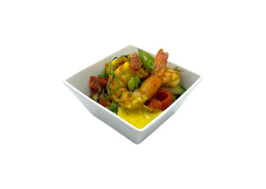 TIMBALE DE CREVETTES AU LAIT DE COCO ET CITRONNELLE