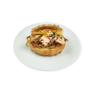 FEUILLETE DE SAUMON ET FENOUIL CONFIT