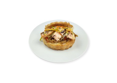FEUILLETE DE SAUMON ET FENOUIL CONFIT