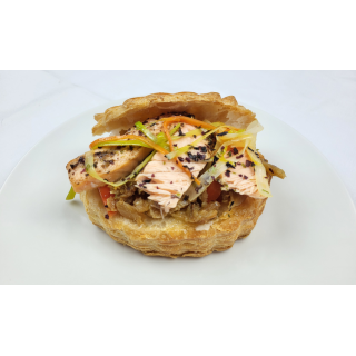 FEUILLETE DE SAUMON ET FENOUIL CONFIT