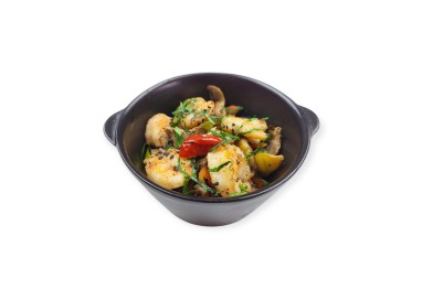 TIMBALE DE CREVETTES A LA THAÏ