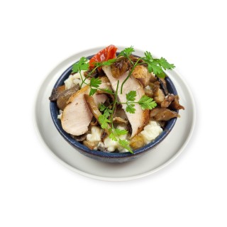 RISOTTO DE VOLAILLE ET CHAMPIGNONS