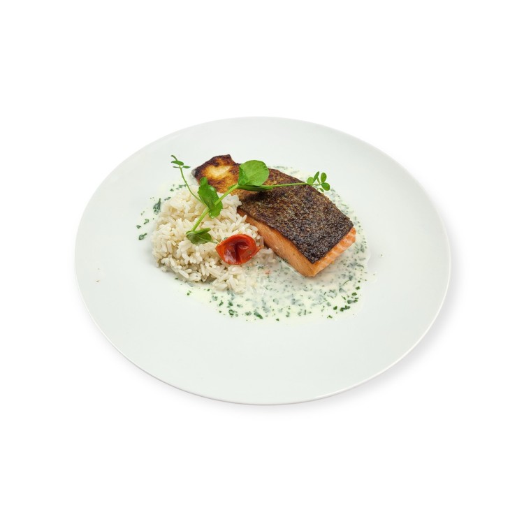 DOS DE SAUMON GRILLE A LA CREME D'OSEILLE DOS DE SAUMON GRILLE A LA CREME D'OSEILLE