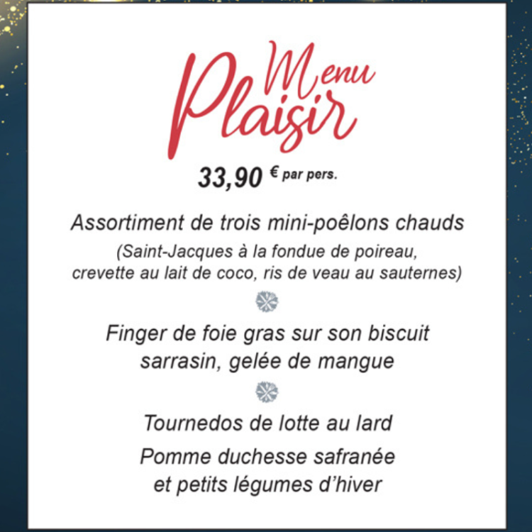 MENU PLAISIR